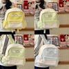 College Style Girl Backpack With Nylon Material And Colorblock Design For School Use
