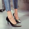 Fashion Gradient color patent leather women's shoes  spring and summer new pointed shallow mouth sexy stiletto heels work shoes drf56