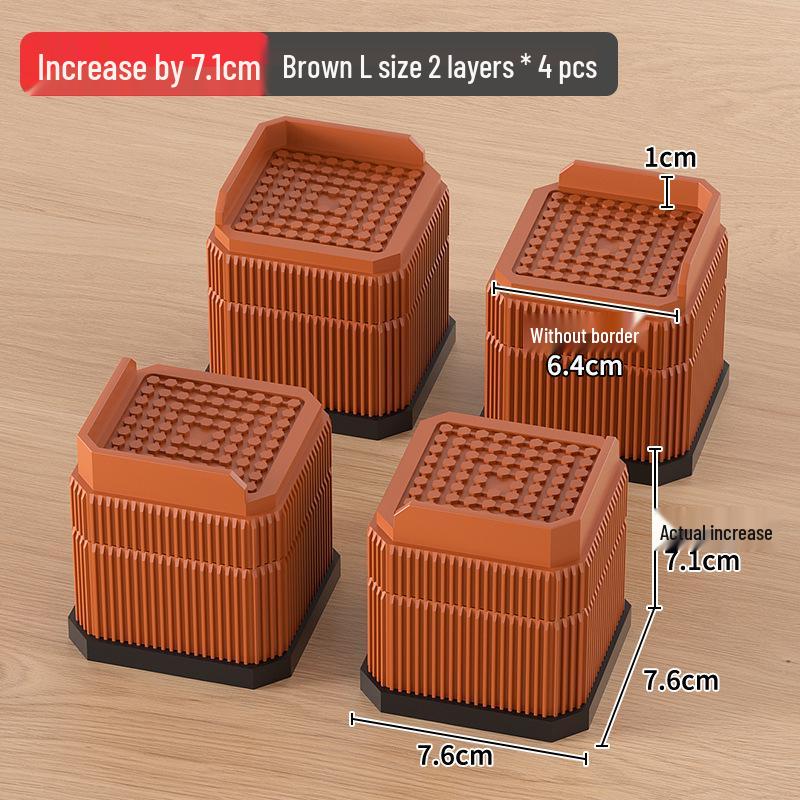 Non-Slip Furniture Heightening Pads for Table, Sofa, Coffee Table, TV Cabinet - Shockproof Leg Risers