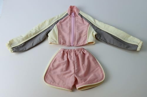 HAMRETHYPPZ 1/4 1/6 1/3 BJD Ball Jointed Doll Dress, Doll Costume, Doll Maid Outfit, Pink Sports Suit (Head and Body Not Included) (1/4)