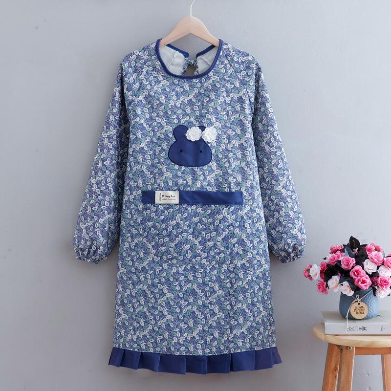 2024 Women's Long Sleeve Waterproof Kitchen Apron - Oil-Proof Coveralls for Home Use