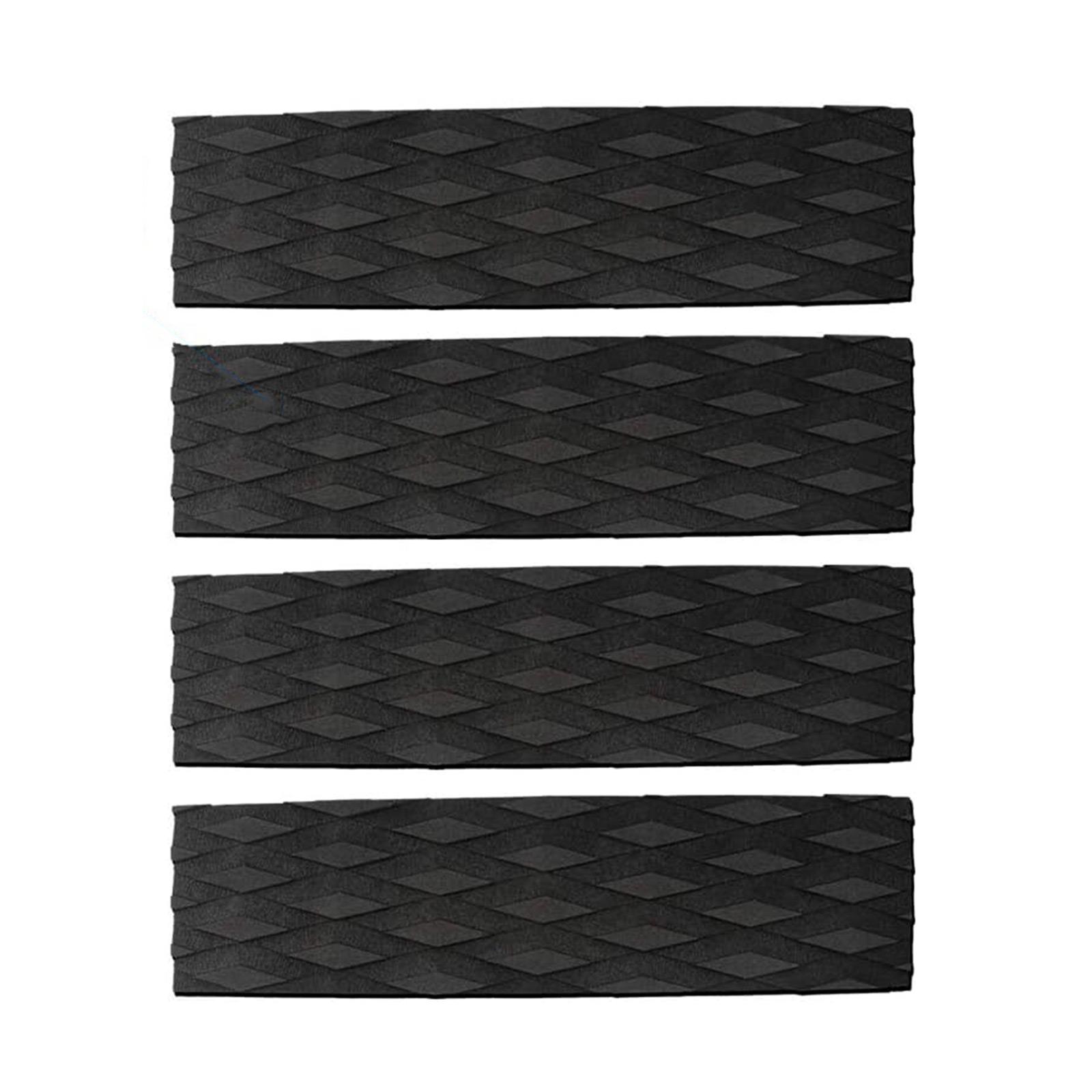 

4 шт. противоскользящие накладки на доску для серфинга, противоскользящие накладки на палубу скимборда, противоскользящие накладки на переднюю и заднюю часть для скимбордов, коротких досок чёрный