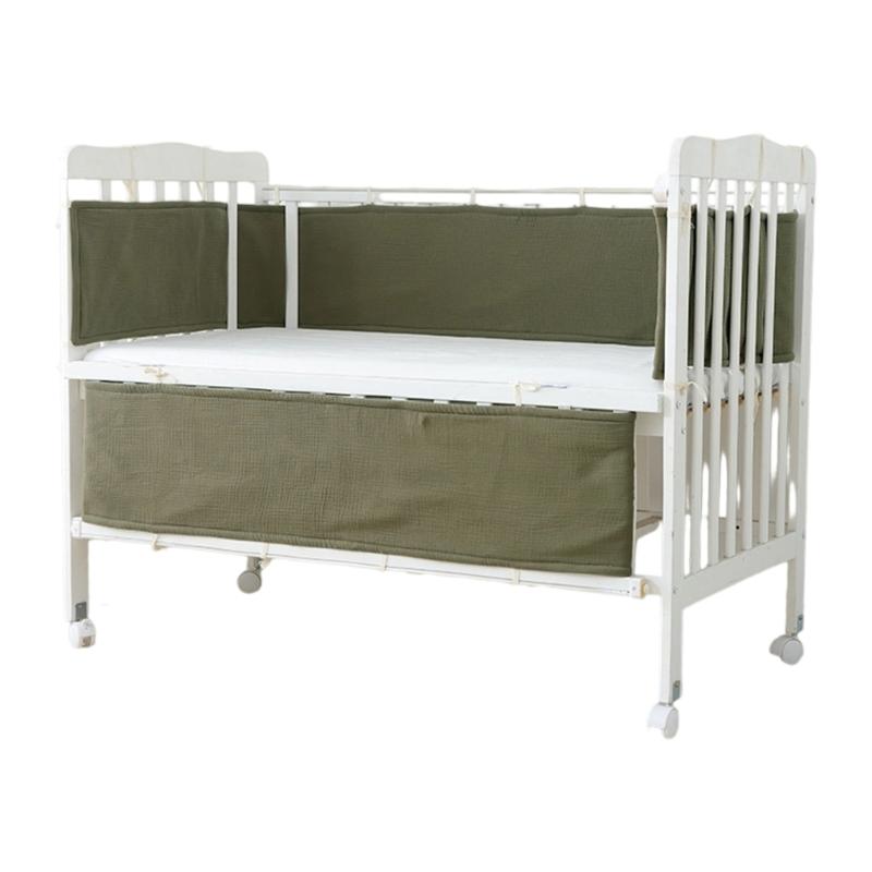 2 Piece/set User Friendly Baby Cot Rail Guard Elastic Cushioning Padding With Easy Setups For Infant Crib Protection