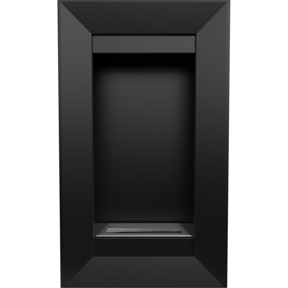Wall Mounted Bioethanol Fireplace CHARLIE2 TÜV Black Set