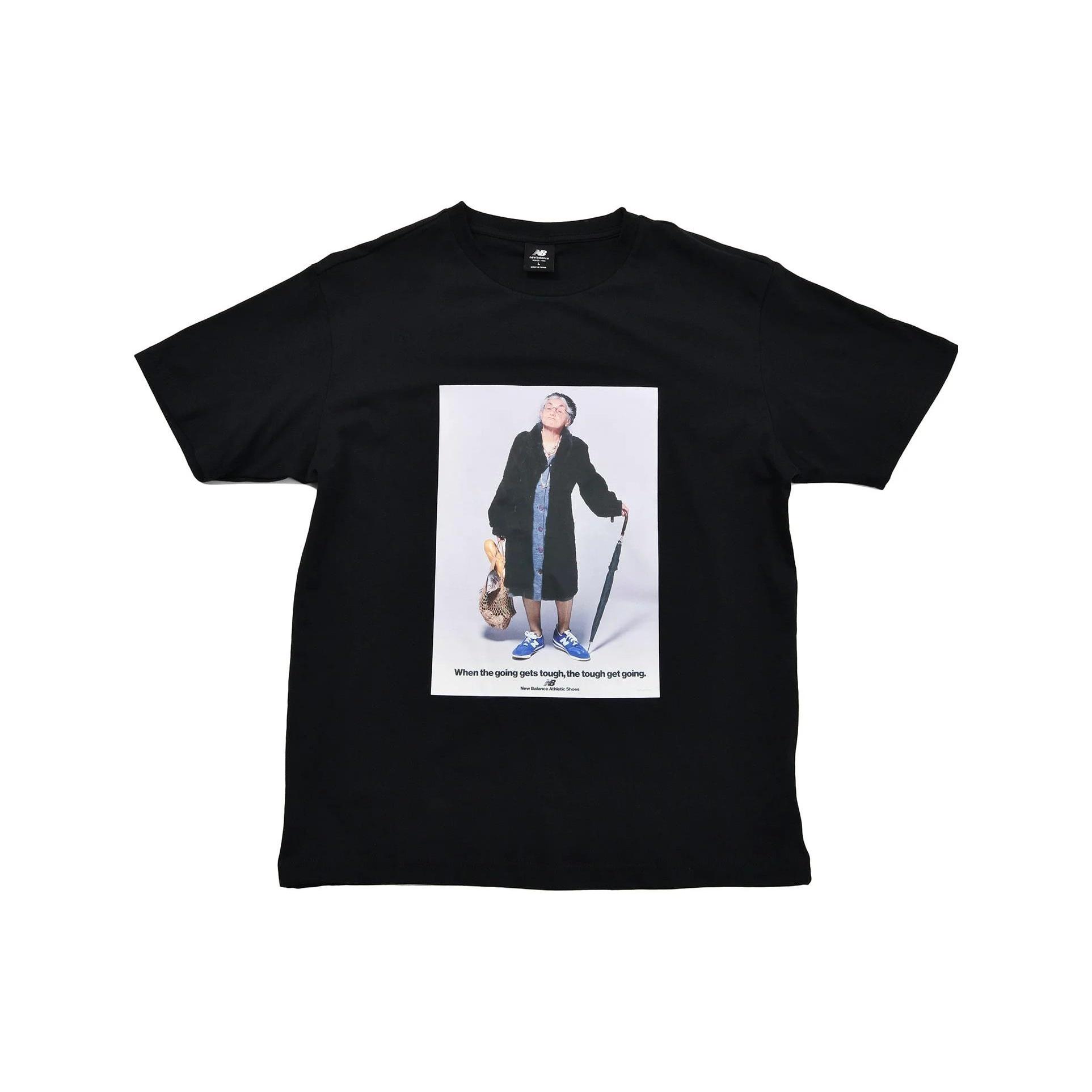 New Balance Essentials Grandma T-shirt Asia Sizing  Black  Men s AMT21552-BK XL