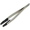 BEST BST-250 Anti-Static Tweezers PPS Coated Flat Tip Tweezers Support Replace Head for Mobile Phone Tablets Maintenance