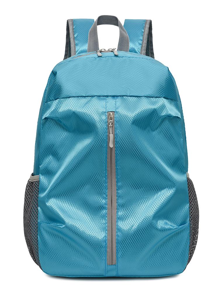 Men's and Women's Nylon Foldable Backpack Casual and Simple Large Capacity Waterproof Travel Bag