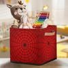 Storage Bin Closet Organizer Bins with Handles, Red Spider Web Decorative Collapsible Canvas Cube Storage Baskets for Nursery Shelf, Clothes, Toy,