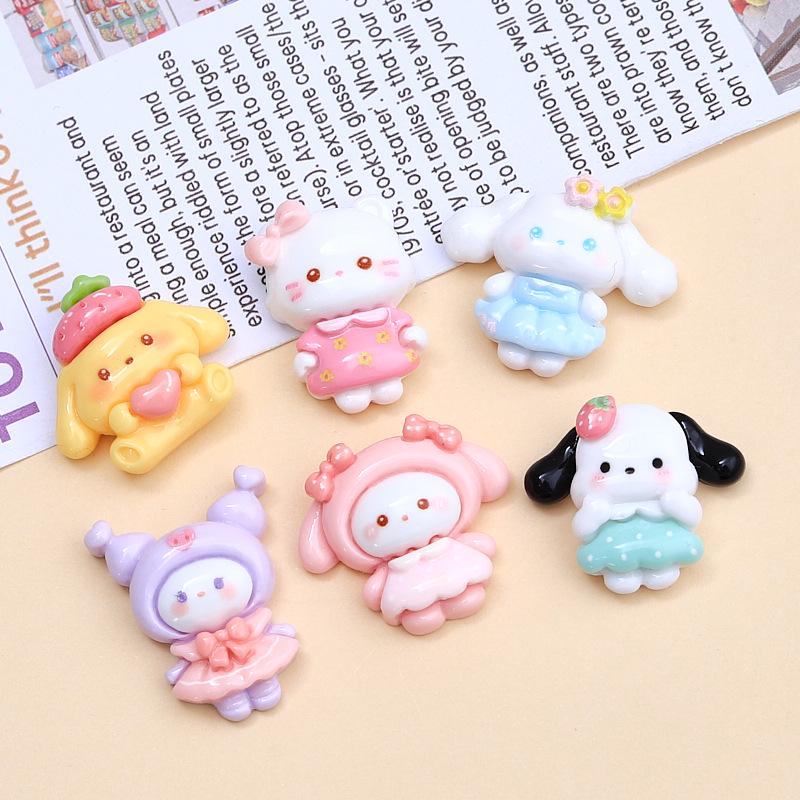 Cute Animal Cartoon Resin Charms & Hair Clip Accessories