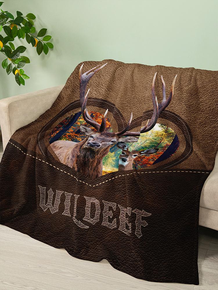 Flannel Blanket Deer Animal Blanket Crystal Fleece Blanket Spring And Autumn
