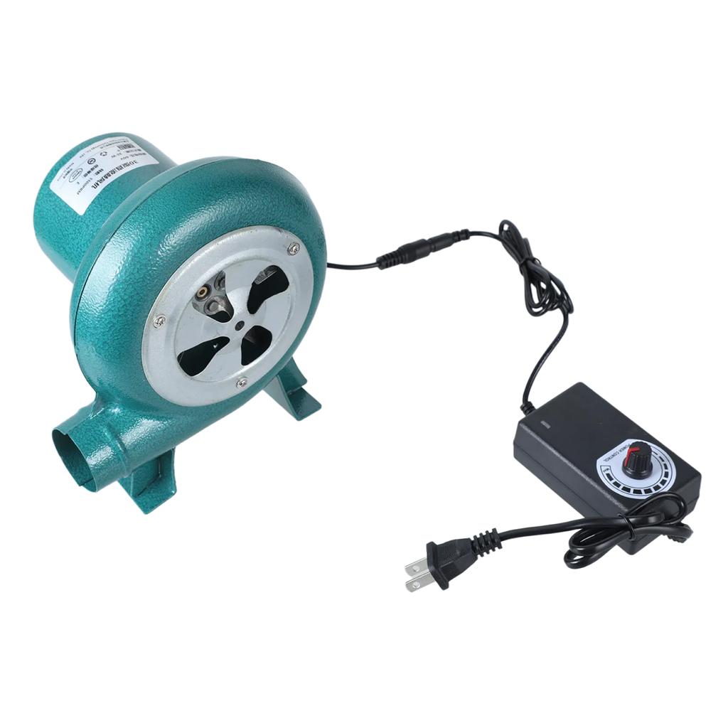 30W/40W/60W/80W BBQ Blower Fan AC120V-240V DC12V Powered Variable Speed Controller Centrifugal Fan Outdoor Air Blower