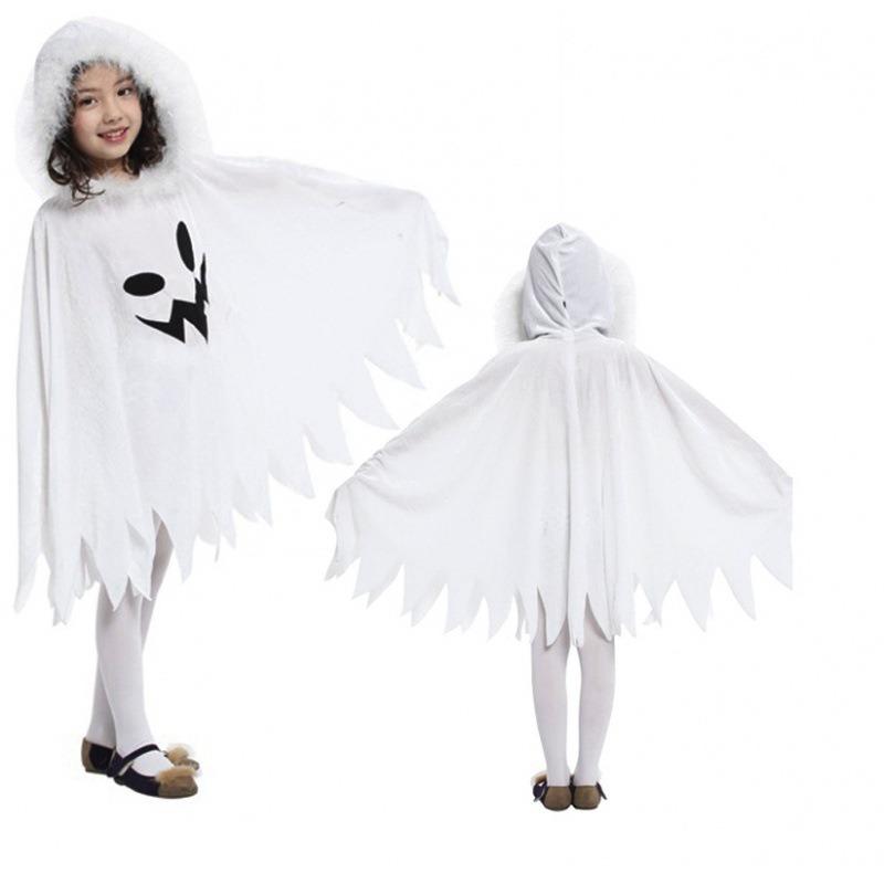 Halloween children's character role-playing clothes, scary elf suit, playful white ghost costume