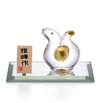 Central Japan Pottery Zodiac Zodiac Shining Handmade Fukumi (Nakani Hontouki) Ornament, Sign, Decoration, Glass, Gold,