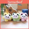 Charming Panda Plush Keyring Soft Cartoon Bag Charm Fluffy Animal Pendant
