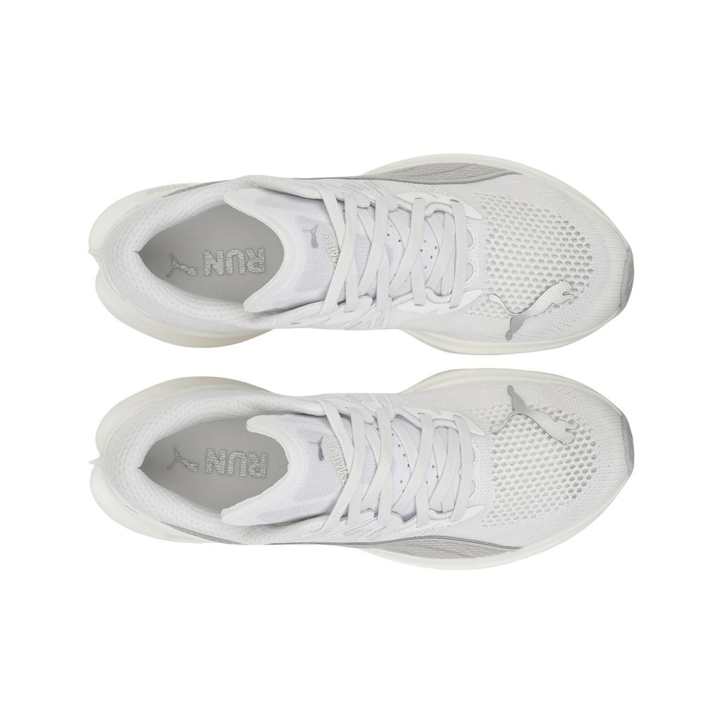 Puma Deviate Nitro 3 Blanco Pluma Gris Zapatillas Hombre Plata 309707-10