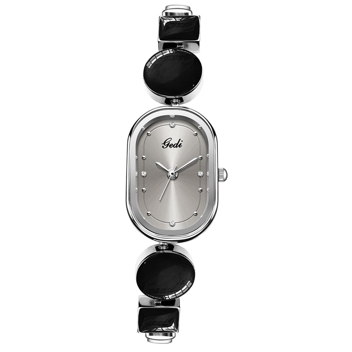 Delicate Oval Simple Bracelet Watch Niche Irregular Design Literary Women S Quartz Watch
