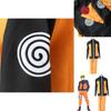 Prémiová kvalita Naruto Uzumaki 2. Shippuden Cosplay Kostým Kabát a Kalhoty Módní Uniforma pro Anime Nadšence