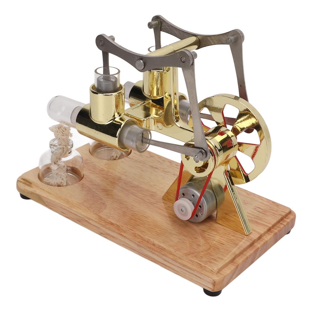 Stirling Engine Model Scientific Physical Model Golden Two Cylinder Balance Stirling Engine Model Educational Toy