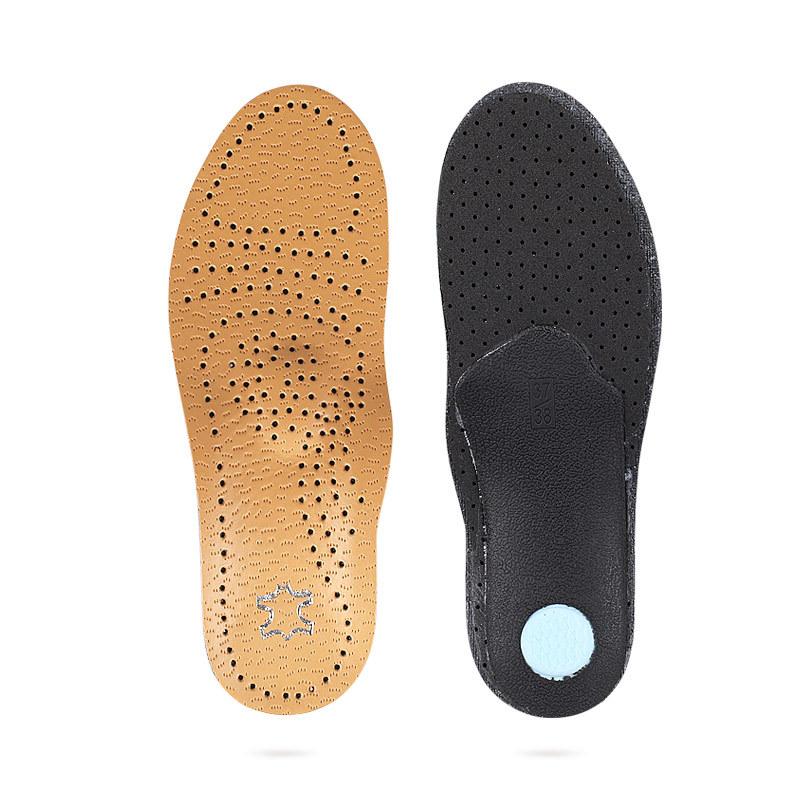 Дышащая Латексная Губчатая Спортивная Стелька для Мужчин Женщин Амортизирующая Корректирующая для Плоскостопия Кожаная Поддержка Свода Стопы 35-36 yards