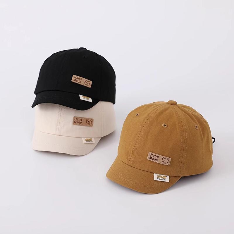 Solid Color Baby Baseball Cap Short Brim Baby Boys Girls Sun Hat Summer Adjustable Infant Toddler Duck Tongue Cap