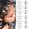 12pcs Star Shape Hair Clip Carnival Photography Hairpin for Woman Girls Dopamine Look Bangs Taking Photo Anti Slip