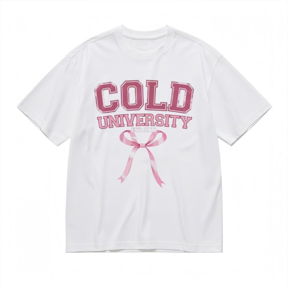 

Men s Trend Comfy Slight Stretch Classic T-Shirt Pink Bow Text Design Cotton Tee XL