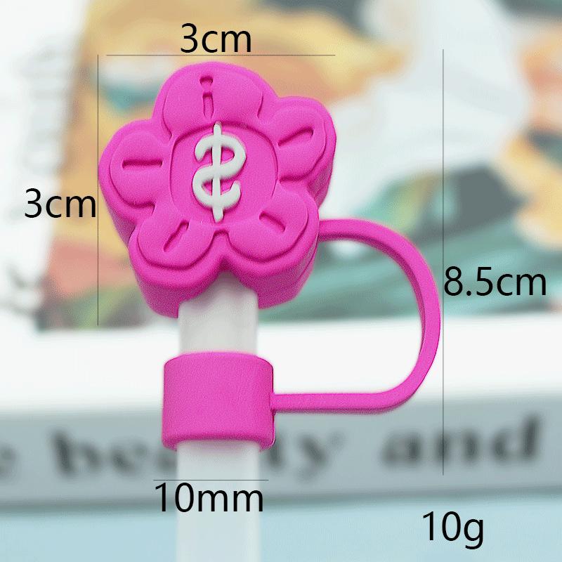 Flower Straw Stopper Flower Shape Drinking Straw Tips Lids Straw Caps Protector Dust Proof Plugs Drinking Supplies