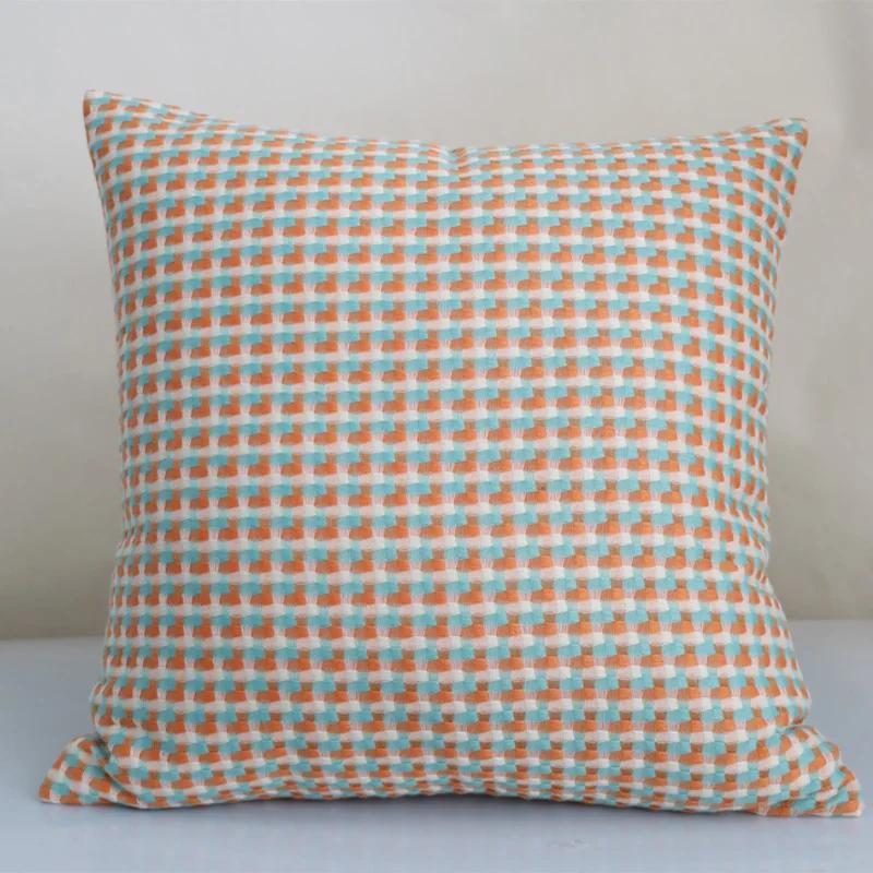 Simple Yarn-Dyed Jacquard Pillow Case Light Luxury Cushion Cover 45x45cm For Nordic Style Hotel Decorative Sofa Cushions