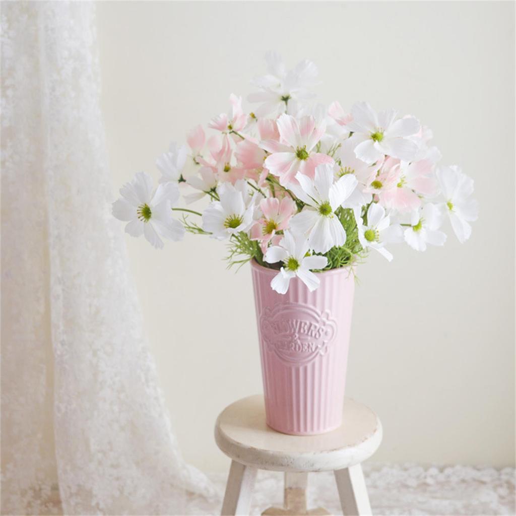 Artificial Cosmos White Artificial Flowers for Weddings, Home Decor, Party Decorations
