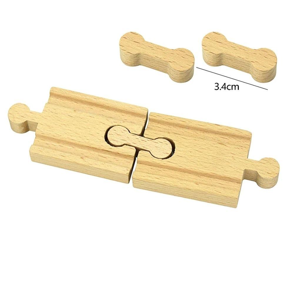 Children Train Track Toys Wooden Track Railway Toys Track Connector Toys Wooden Track Accessories