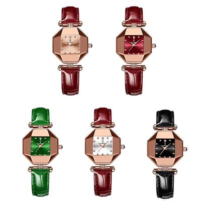Nové Dámské Hodinky Módní Kožené Quartz Hodinky Vodotěsné Rose Gold Top Luxusní Dámské Náramkové hodinky Hodiny pro ženu