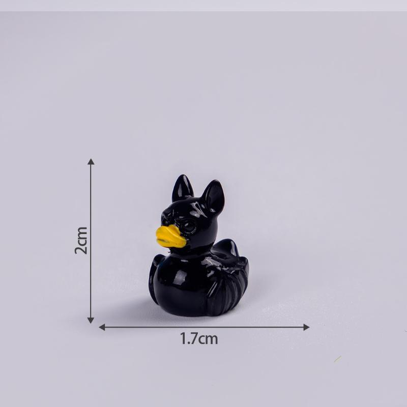 10Pcs Mini Halloween Pumpkin Duck Micro Landscape Resin Ornament Devil Duck Halloween Carnival Party Gift Home Desktop Decoratio