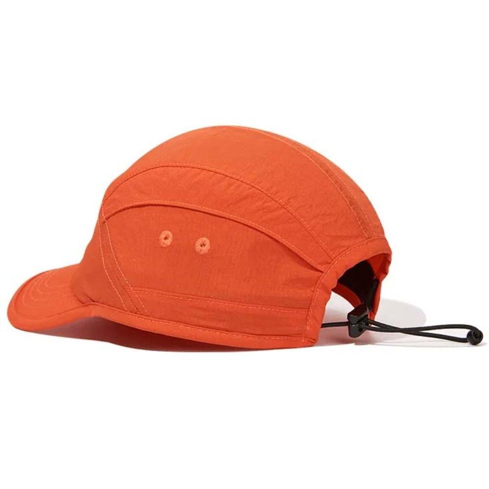 Breathable Baseball Cap Drawstring Elastic Quick-dry Hat Spring Summer 5-Panel Cap  Snap Back