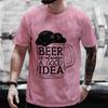 Men's T-shirts 2024 Fashion Beer DAY Graphic Y2k Clothing Male Drinking Party Streetwear Casual Short Sleeve Tees Oversized Tops