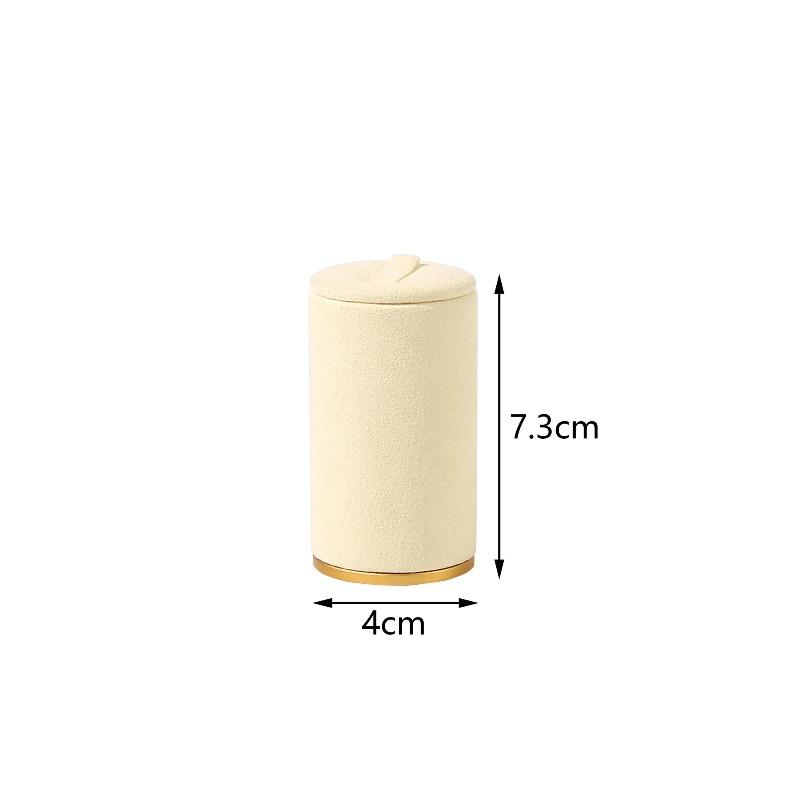 Creative combination jewelry display stand - metal, off-white suede jewelry rack for rings and necklaces