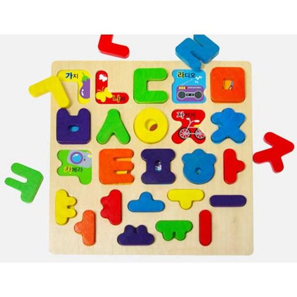 Todoribro Wood Tree Hangul Puzzle, 1 Set, Korea Best Toddler Puzzle
