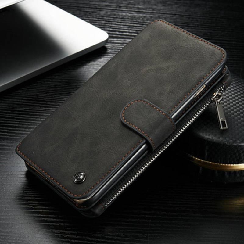 For Iphone Suitable Multifunctional Zipper Leather Phone Case Split Leather Case