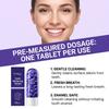 Purple Chewable Toothpaste Tablets Teeth Cleaning Fresh Breath Portable Travel Camping Oral Care Zero Leakage Family Daily Dental Gift