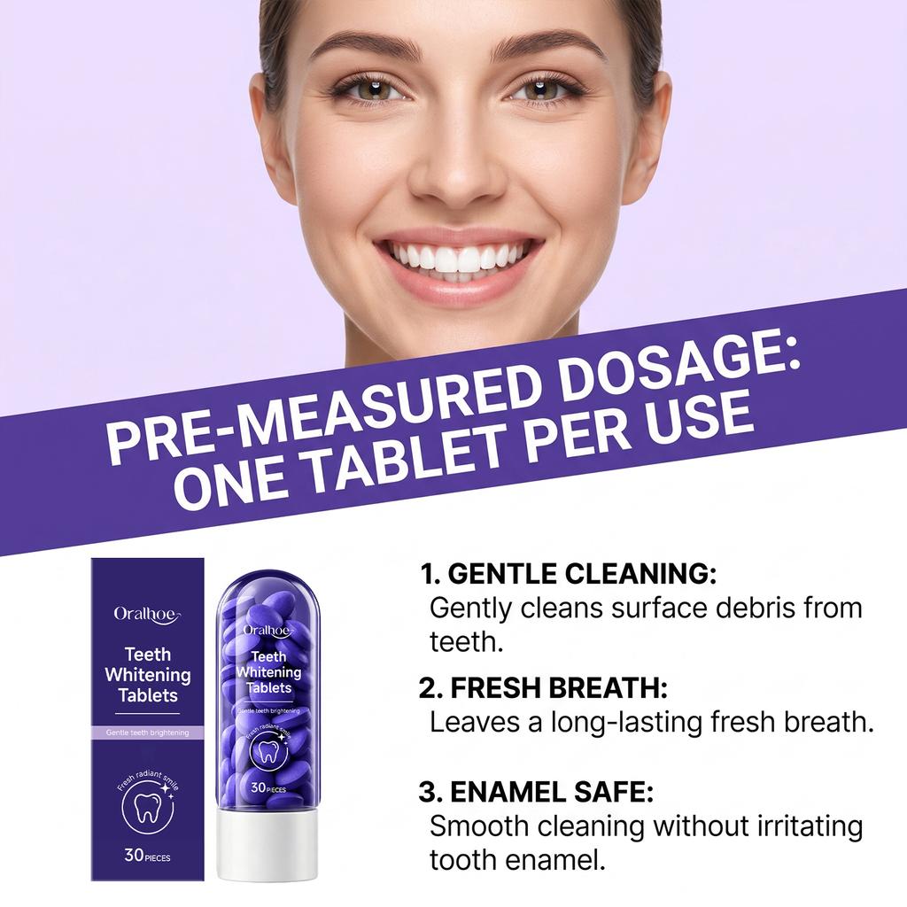 Purple Chewable Toothpaste Tablets Teeth Cleaning Fresh Breath Portable Travel Camping Oral Care Zero Leakage Family Daily Dental Gift