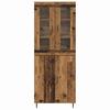 Highboard 2 pcs Reclaimed Wood Wood Based Material