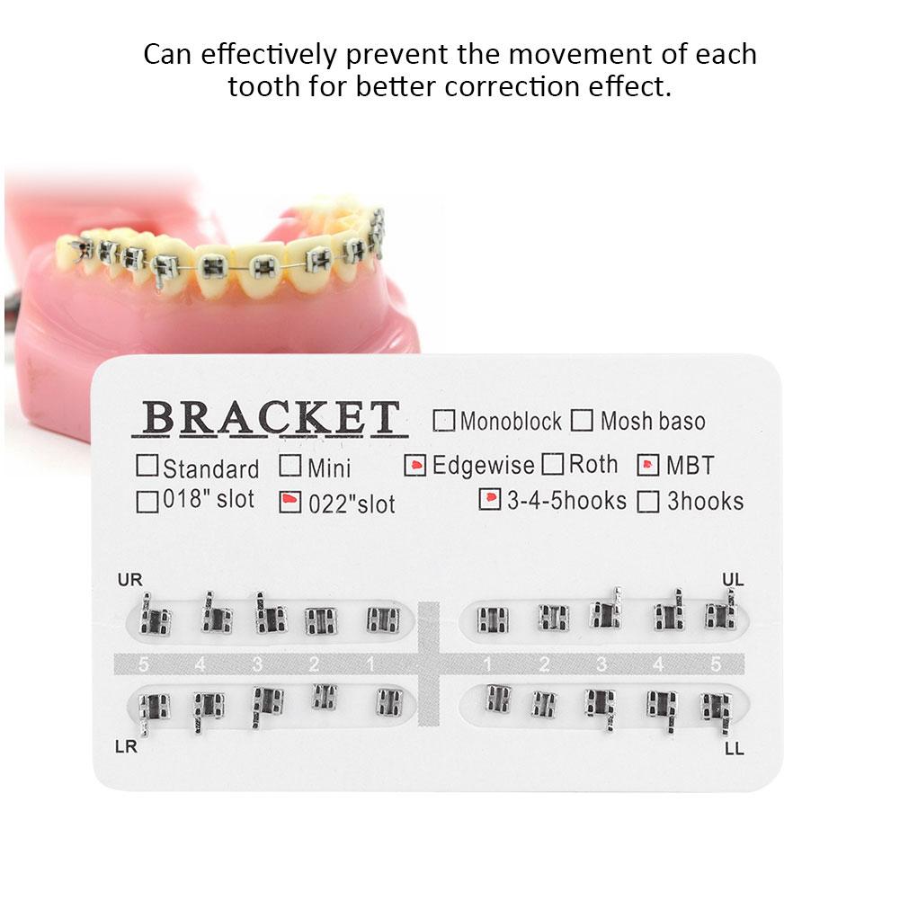 10 Packs Metal Dental Teeth Orthodontics Brackets Braces 022" Slot 3-4-5 Hooks
