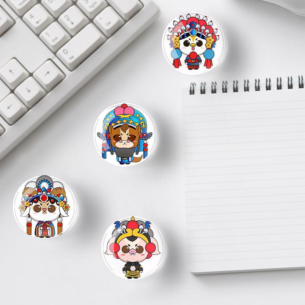 12Pcs Round Crystal Glass Fridge Magnet Craft Magnets,Cute 12 zodiac Series fridge Magnets Stickers for Whiteboard,Office,Kitche