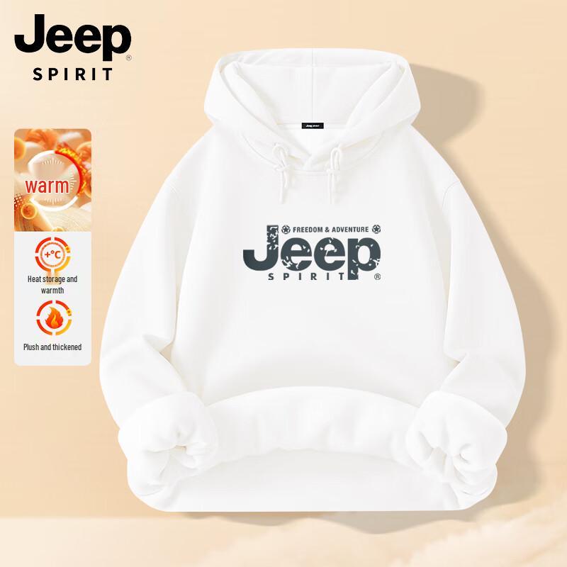 

JEEP SPIRIT Men s Fleece Lined Hooded Sweatshirt L