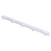 Wall Mounted Coat Rack Modern Stylish Coat Hanger Rack with 5 Hooks for Bathroom Living Room White