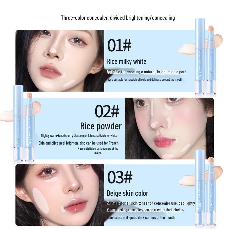 PIPL Aufhellender Concealer Stift: Feuchtigkeitsspendender flüssiger Concealer für Hautunreinheiten, Aknenarben & Augenringe.