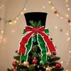 Christmas Tree Topper Whimsical Bow Hat Decoration Xmas Ornament Winter Holidays Home Decor Fits Most Trees Festive Gift