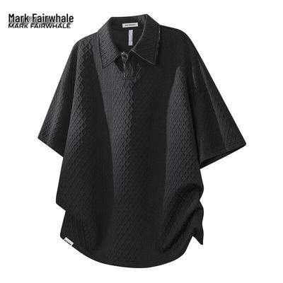 Men's Waffle Knit Short-Sleeve Polo T-Shirt