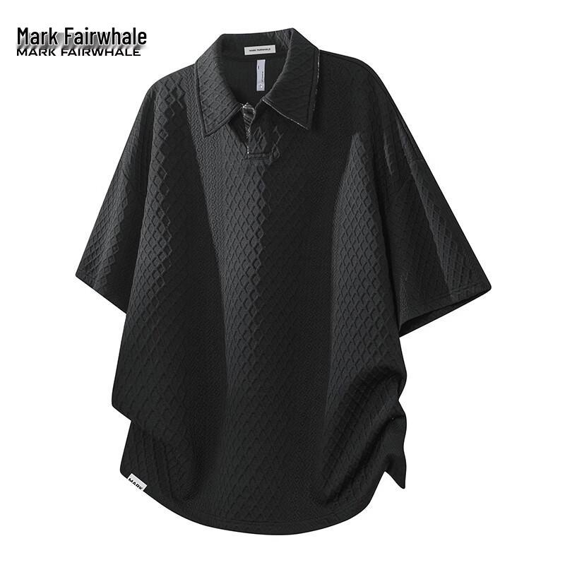 Mark Fairwhale Men's Waffle Knit Short-Sleeve Polo T-Shirt