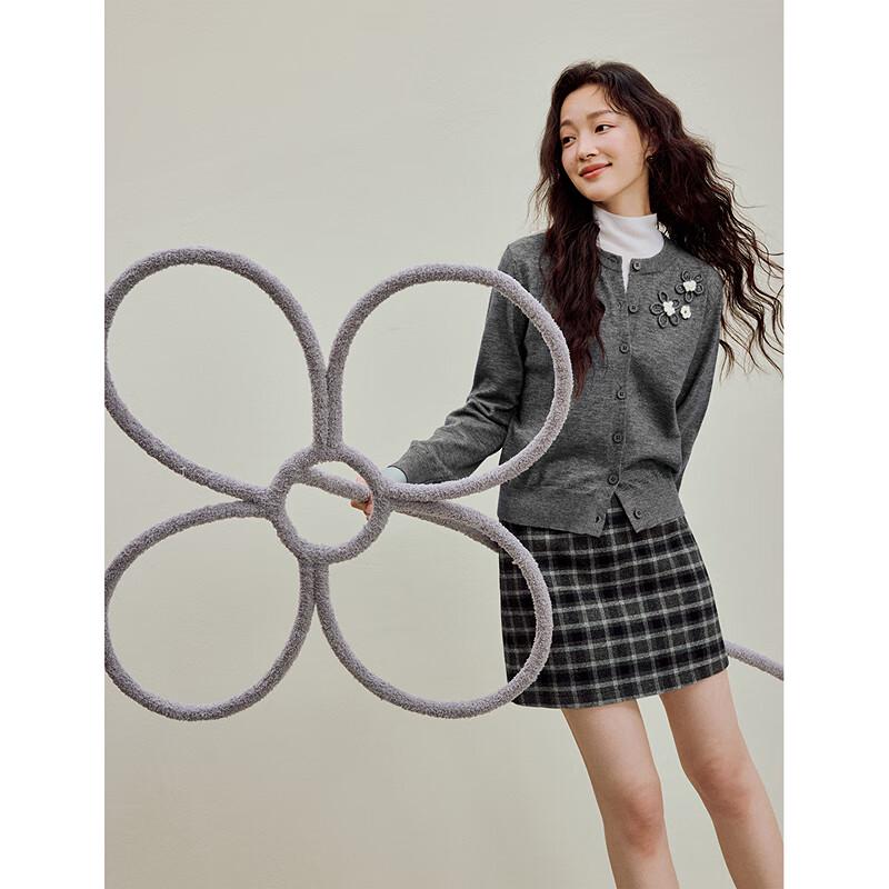 INMAN French Style Flower Knit Cardigan