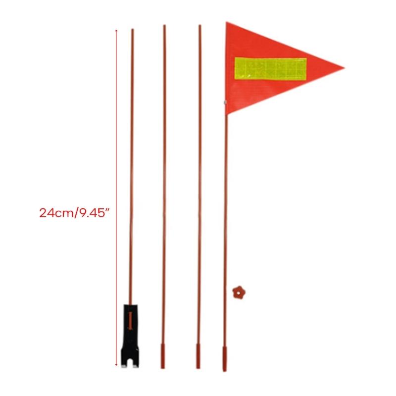 Bicycles Flags Rod for Cycling Waterproof Height Adjustable Bike Flags with Rod